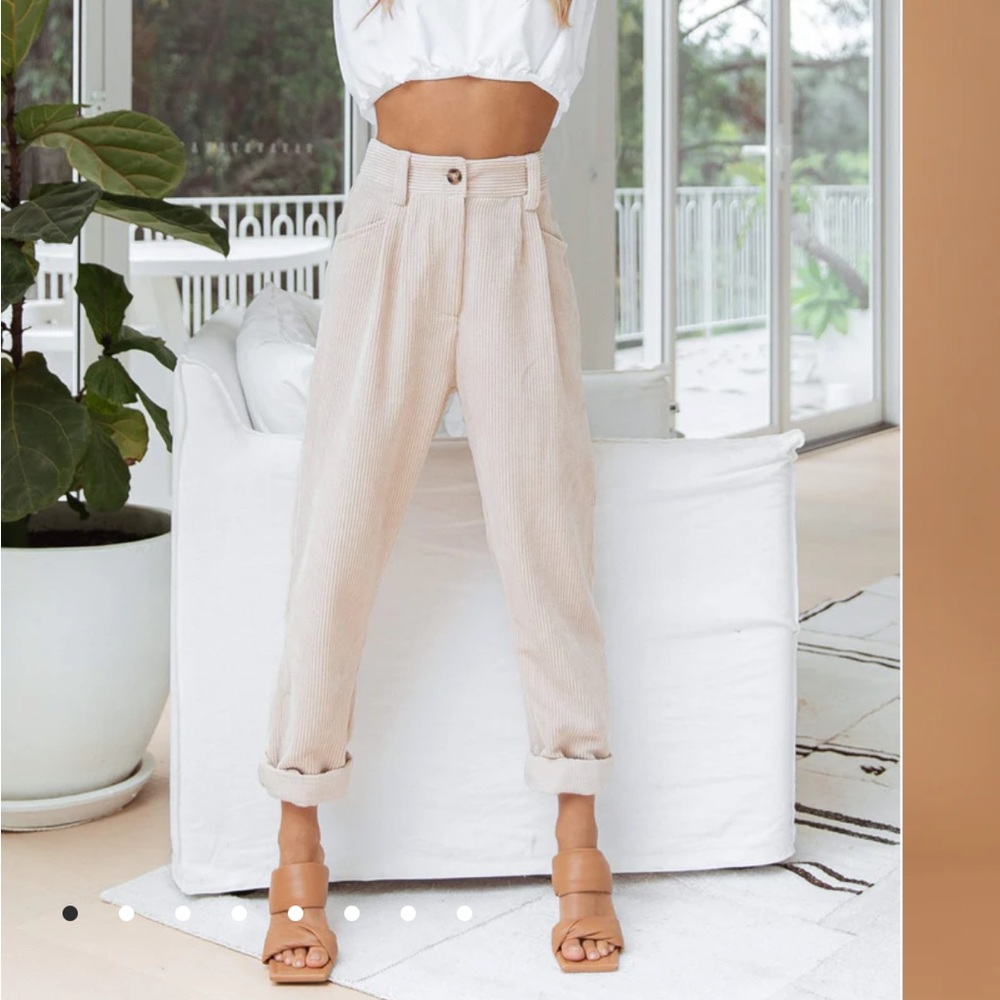 Petal & Pup Corduroy Cream Pants NWOT